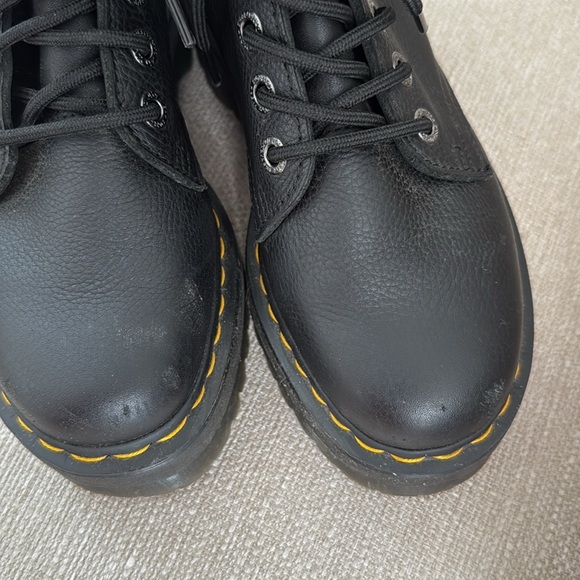 Dr. Martens Jadon lll women 7 Black Leather Boots platform - Picture 8 of 14
